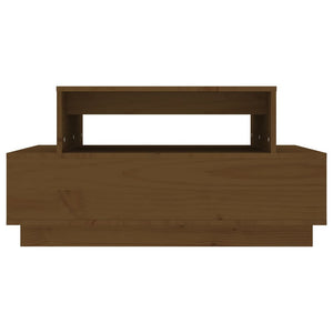 Couchtisch Honigbraun Kiefer Massivholz 80x55 cm