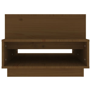Couchtisch Honigbraun Kiefer Massivholz 80x55 cm