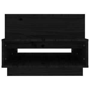 Schwarzer Couchtisch Kiefer Massivholz 80x55 cm