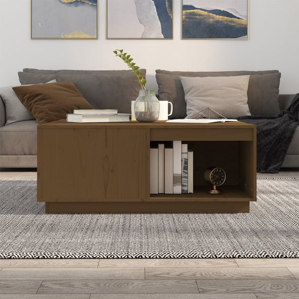 Couchtisch Kiefer Massivholz Honigbraun