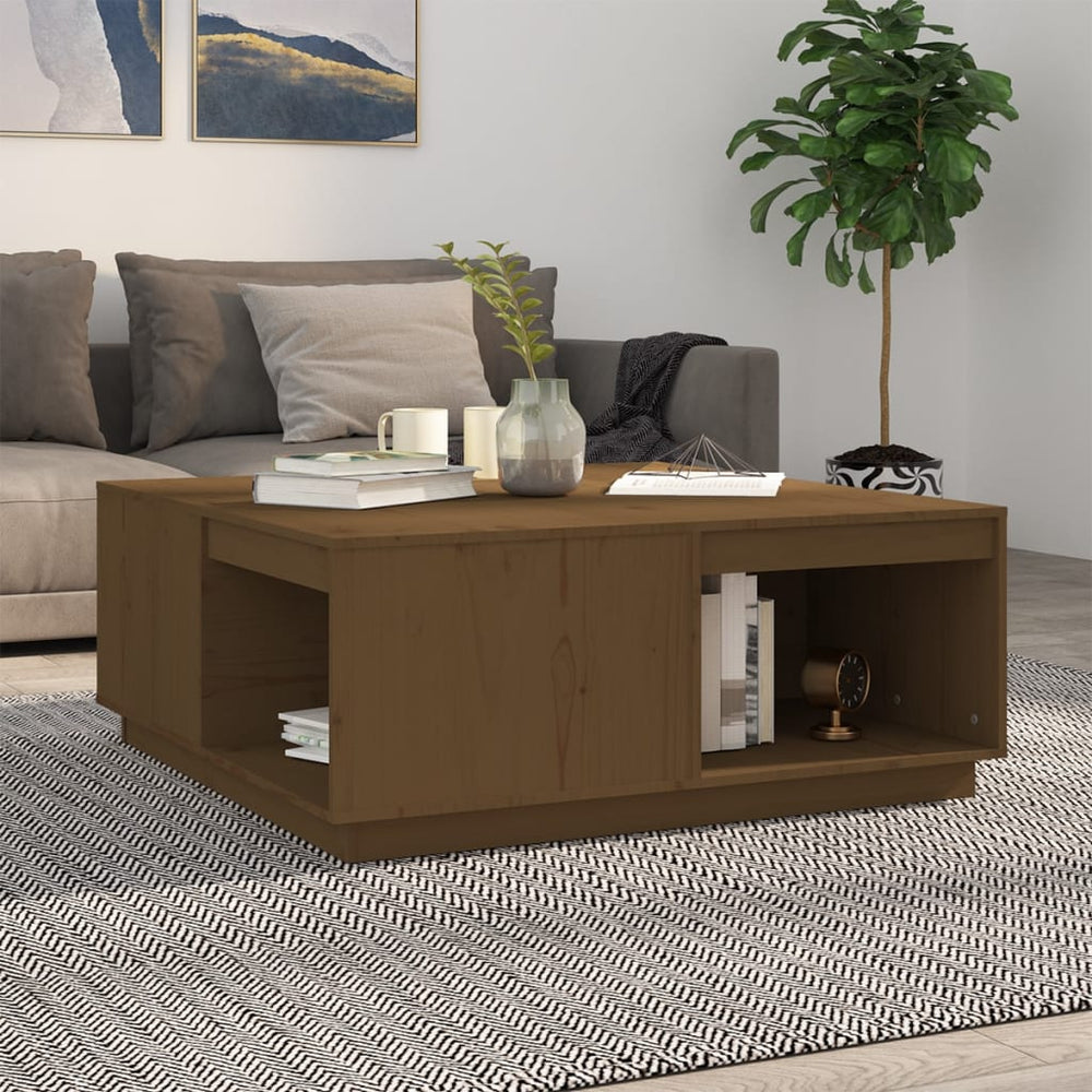 Couchtisch Kiefer Massivholz Honigbraun