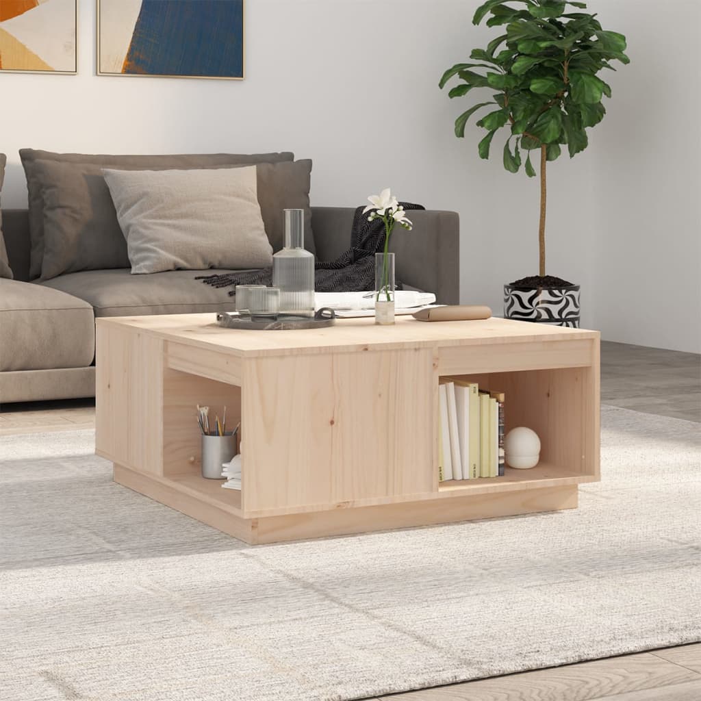 Couchtisch Kiefer Massivholz 80x81 cm
