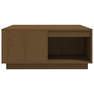 vidaXL Table basse marron miel 80x81x36,5 cm Bois de pin massif