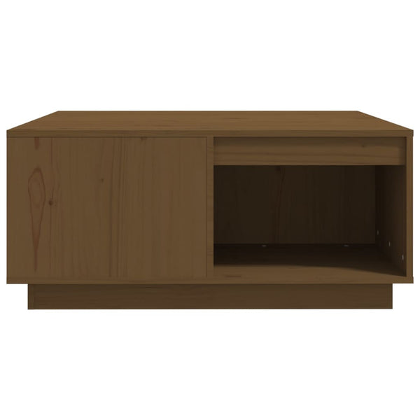 vidaXL Table basse marron miel 80x81x36,5 cm Bois de pin massif
