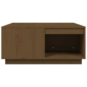 vidaXL Table basse marron miel 80x81x36,5 cm Bois de pin massif