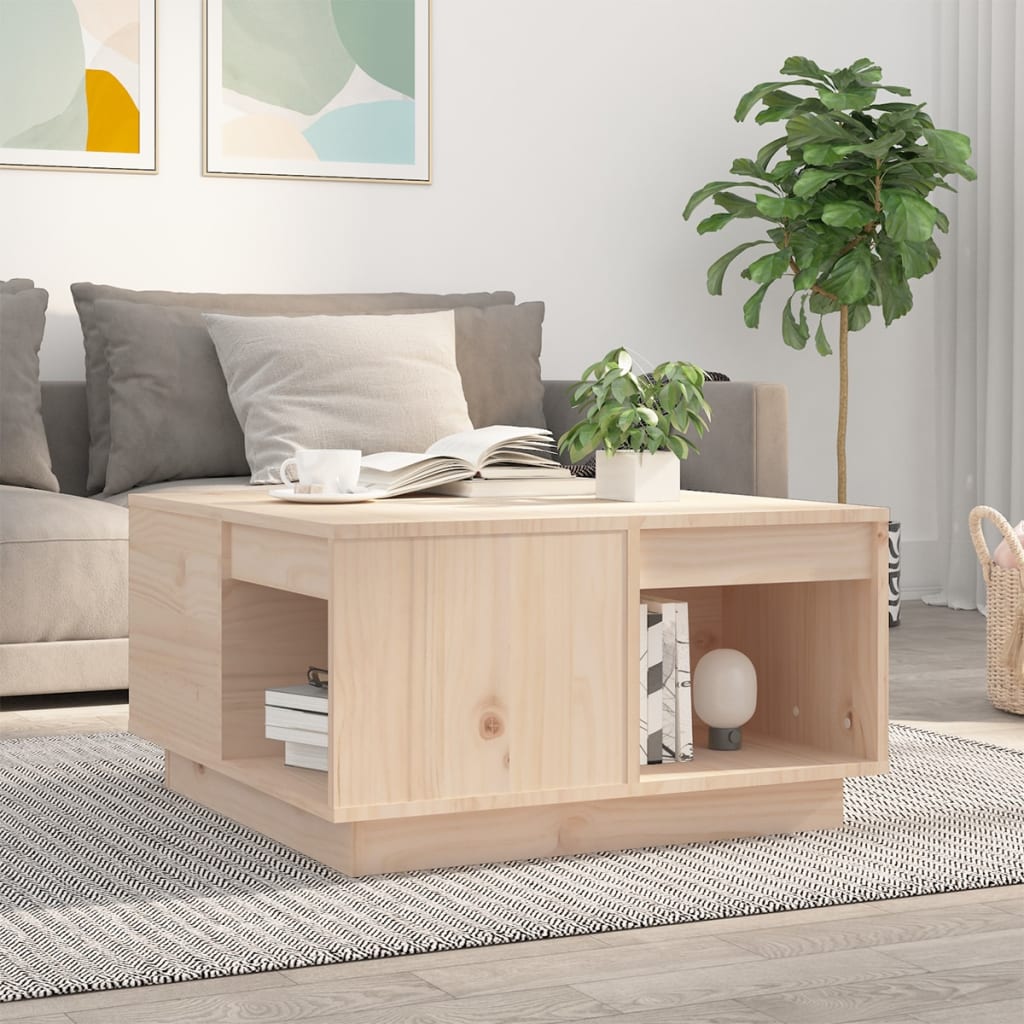 Couchtisch Kiefer Massivholz 60x61 cm