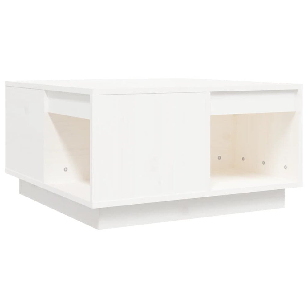 vidaXL Coffee Table White 60x61x32.5 cm Solid Pine Wood