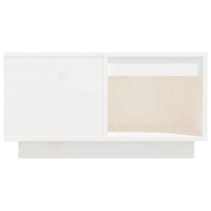 Weißer Couchtisch Kiefer Massivholz 60x61 cm
