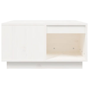 Weißer Couchtisch Kiefer Massivholz 60x61 cm