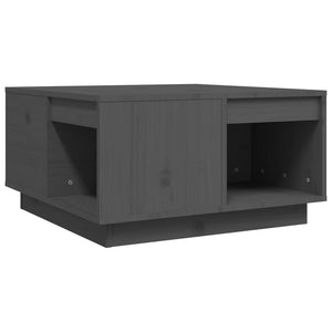 Grauer Couchtisch 60x61 cm Kiefer Massivholz