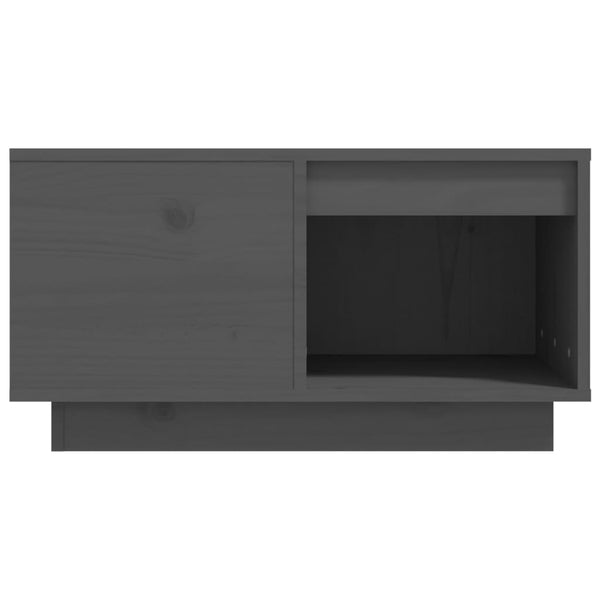 Grauer Couchtisch 60x61 cm Kiefer Massivholz