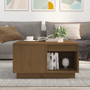 Couchtisch Honigbraun Kiefer Massivholz 60x61 cm