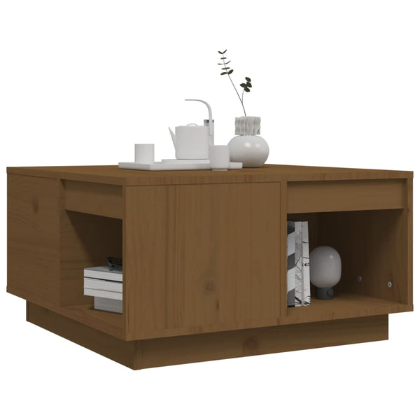 Couchtisch Honigbraun Kiefer Massivholz 60x61 cm