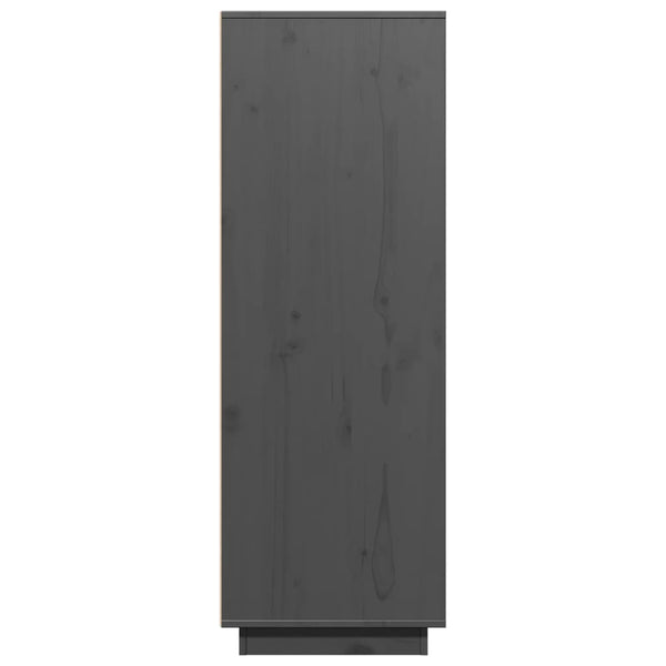 Graues Highboard 60 cm Kiefer Massivholz