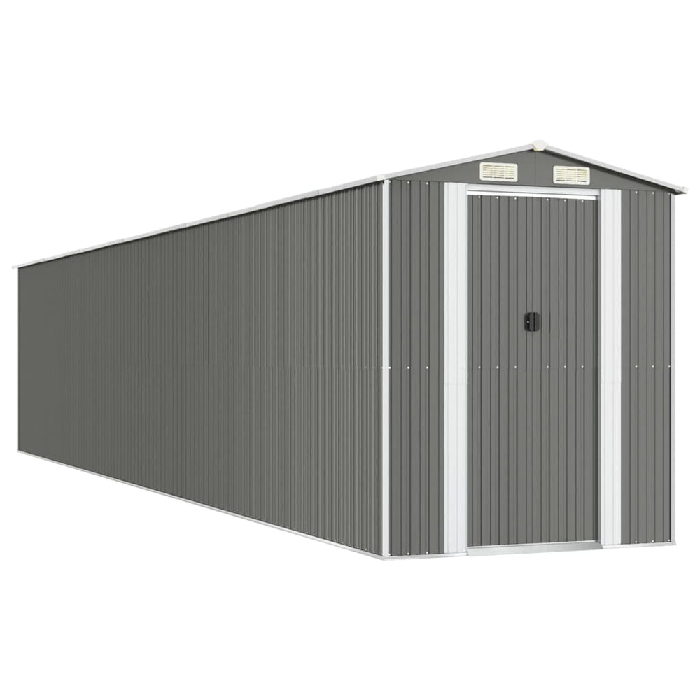 vidaXL Abri de jardin gris clair 192x1021x223 cm Acier galvanisé