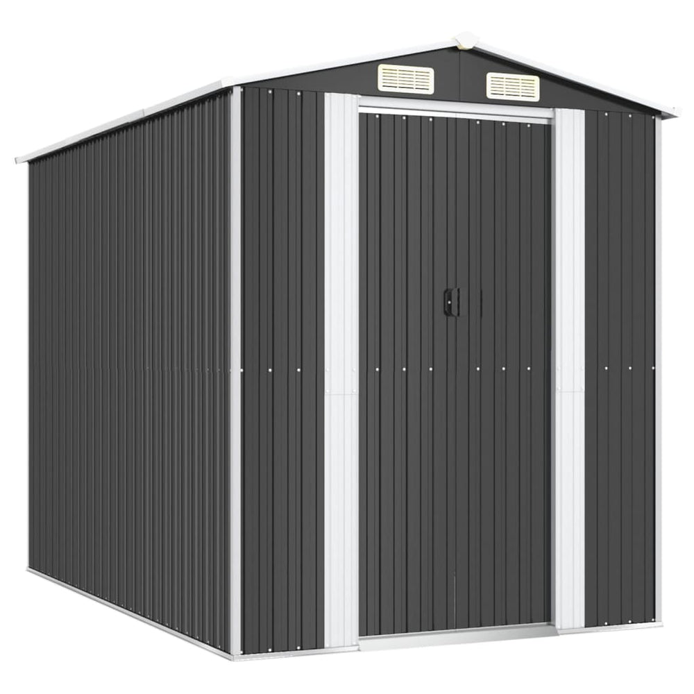 vidaXL Abri de jardin anthracite 192x274x223 cm en acier galvanisé