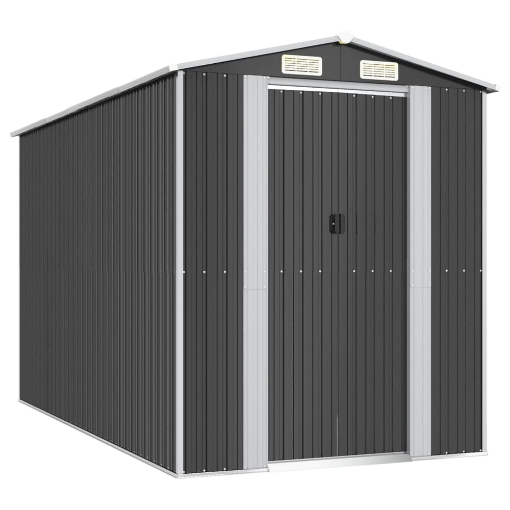 vidaXL Abri de jardin anthracite 192x357x223 cm Acier galvanisé