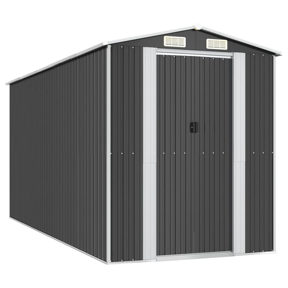 vidaXL Abri de jardin anthracite 192x440x223 cm Acier galvanisé