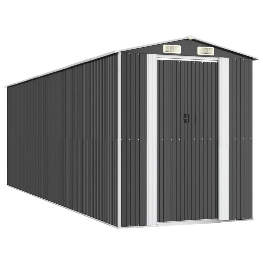 vidaXL Abri de jardin anthracite 192x606x223 cm Acier galvanisé