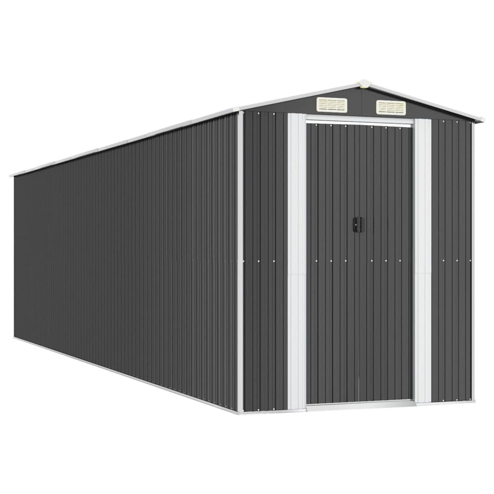 vidaXL Abri de jardin anthracite 192x772x223 cm Acier galvanisé
