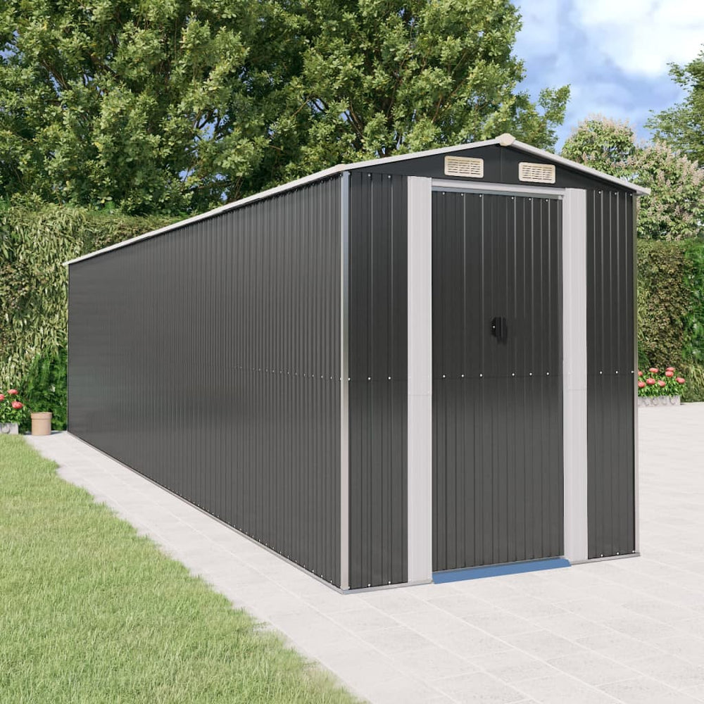 vidaXL Abri de jardin anthracite 192x772x223 cm Acier galvanisé