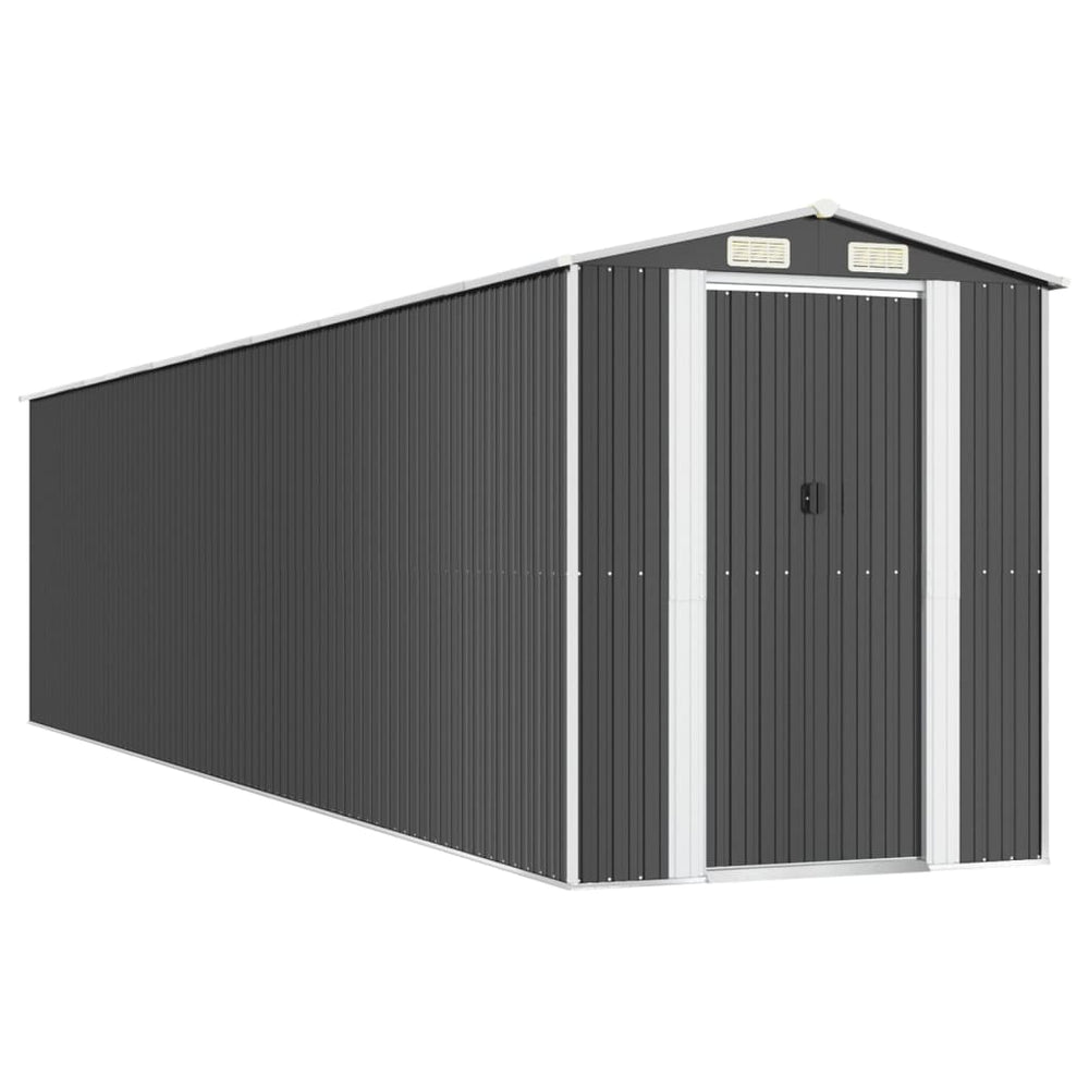 vidaXL Abri de jardin anthracite 192x855x223 cm Acier galvanisé