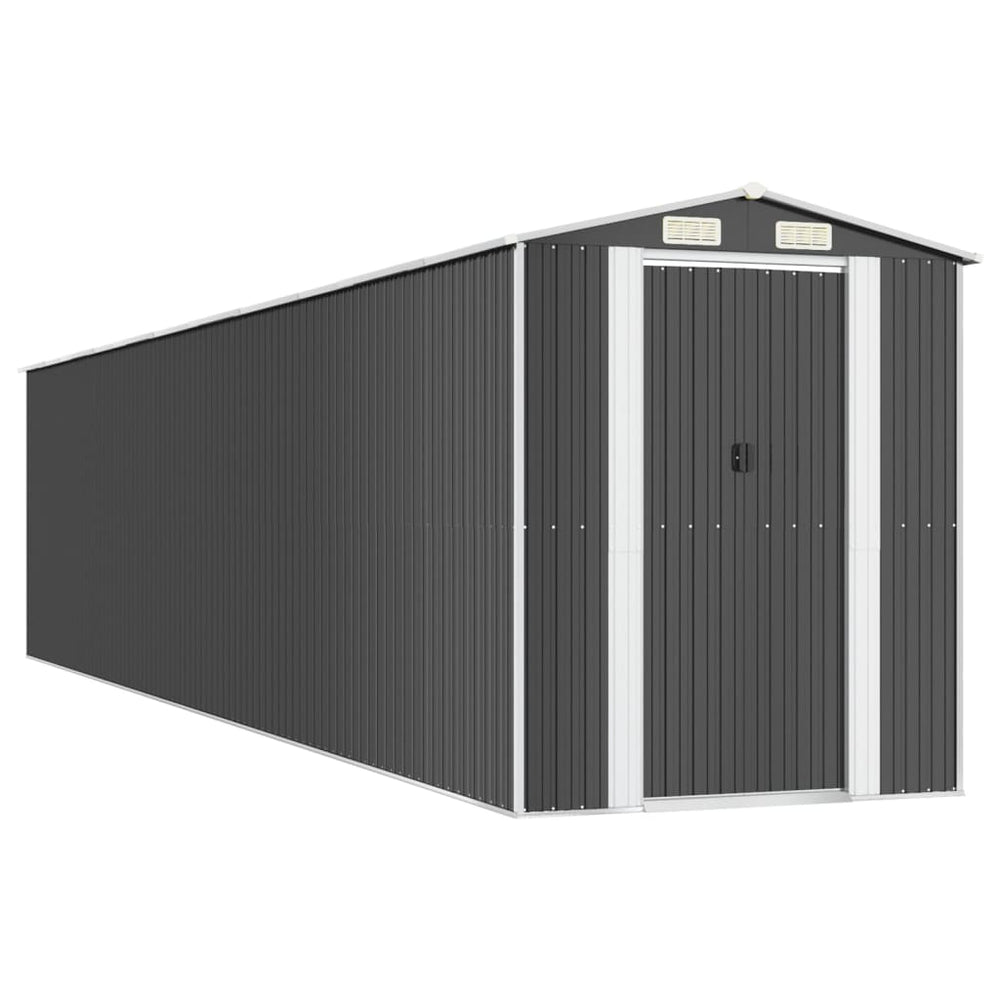 vidaXL Abri de jardin anthracite 192x938x223 cm Acier galvanisé