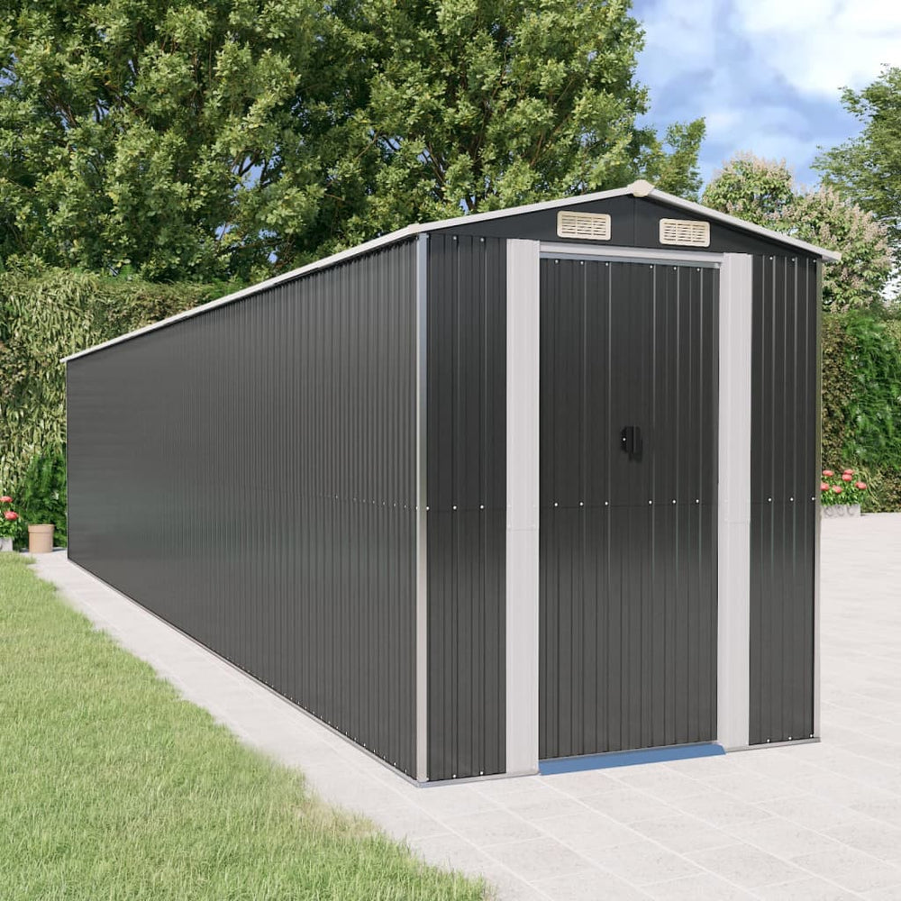 vidaXL Abri de jardin anthracite 192x938x223 cm Acier galvanisé
