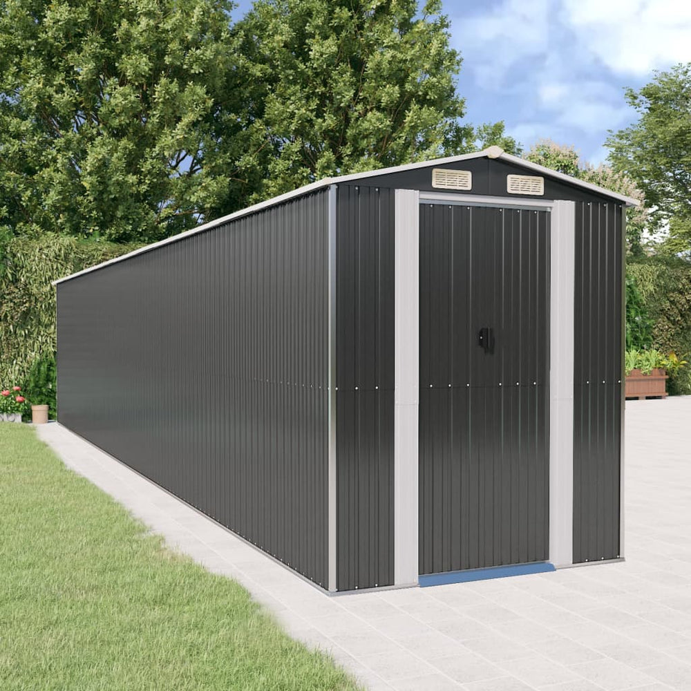 vidaXL Abri de jardin anthracite 192x1021x223 cm Acier galvanisé