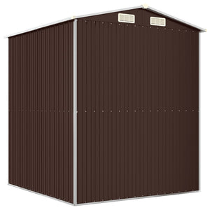 Geräteschuppen Dunkelbraun 192x191x223 cm Verzinkter Stahl