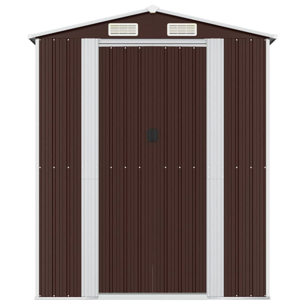 Geräteschuppen Dunkelbraun 192x274x223 cm Verzinkter Stahl