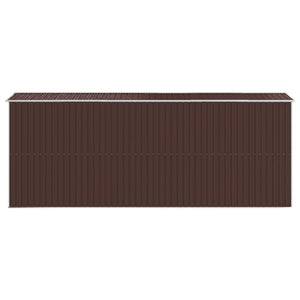 Geräteschuppen Dunkelbraun 192x523x223 cm Verzinkter Stahl