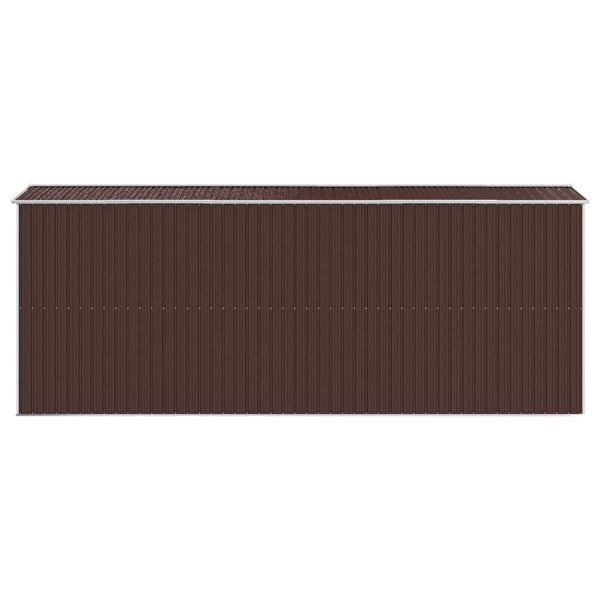 Geräteschuppen Dunkelbraun 192x523x223 cm Verzinkter Stahl