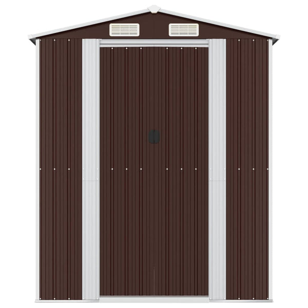 Geräteschuppen Dunkelbraun 192x689x223 cm Verzinkter Stahl