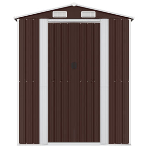 Geräteschuppen Dunkelbraun 192x855x223 cm Verzinkter Stahl