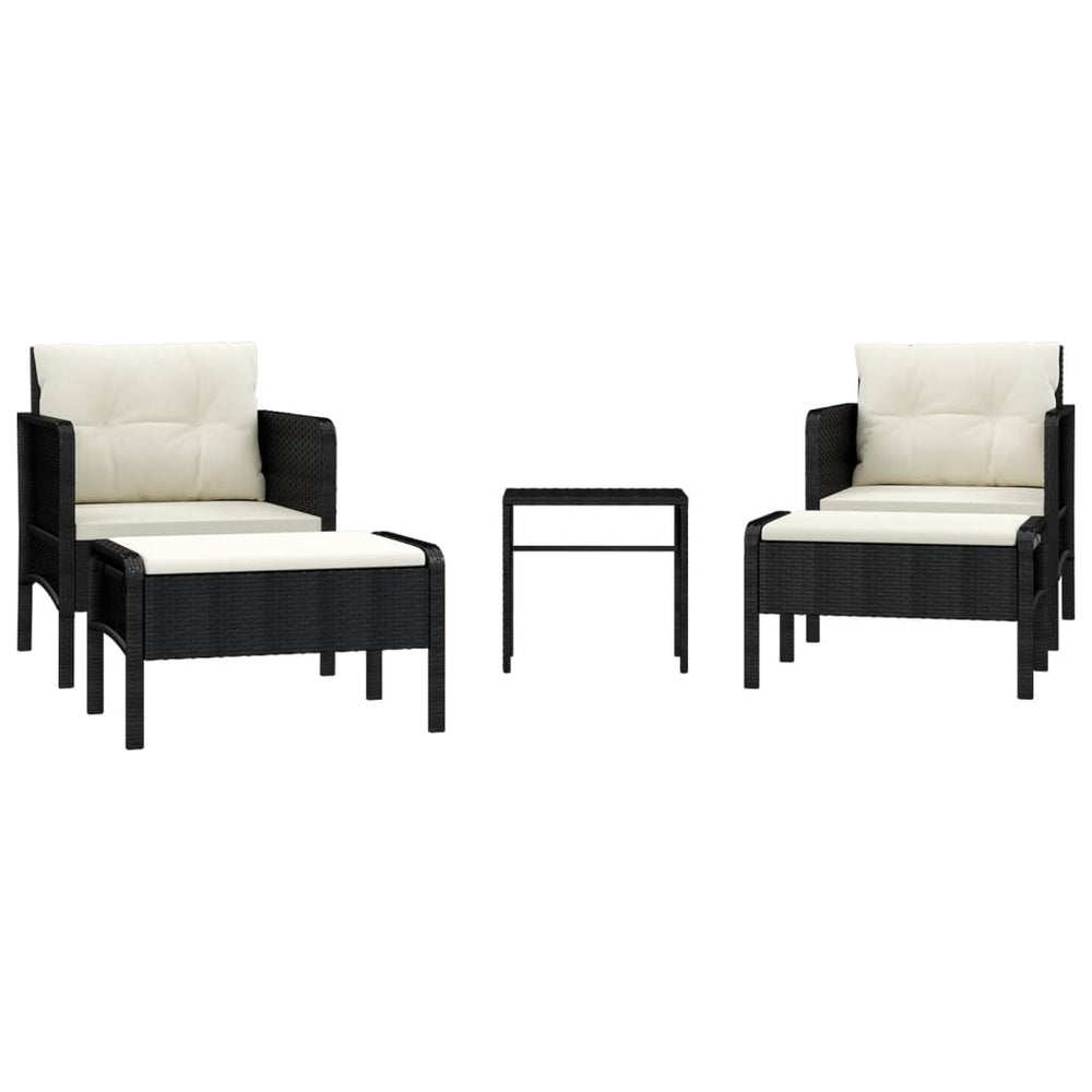 5-teiliges Garten Lounge Set mit Kissen