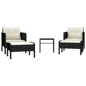 5-teiliges Garten Lounge Set mit Kissen