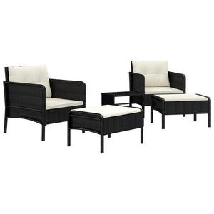 5-teiliges Garten Lounge Set mit Kissen