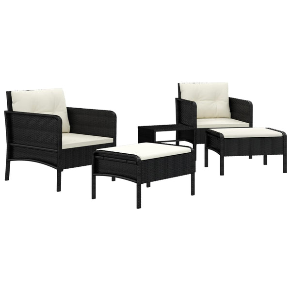 5-teiliges Garten Lounge Set mit Kissen