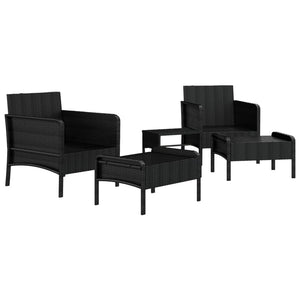 5-teiliges Garten Lounge Set mit Kissen