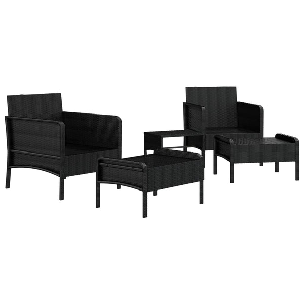 5-teiliges Garten Lounge Set mit Kissen