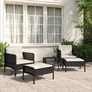 5-teiliges Garten Lounge Set mit Kissen