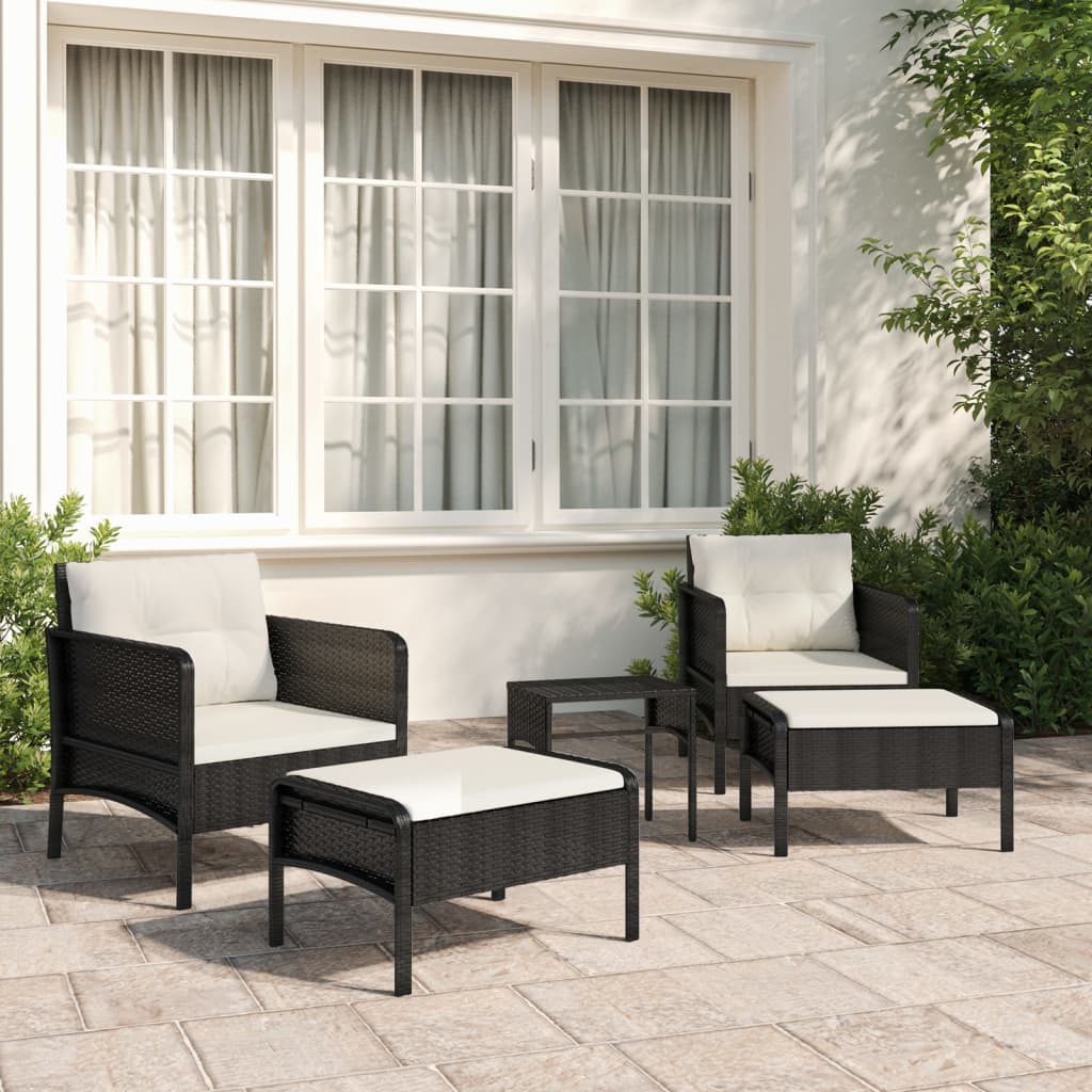 5-teiliges Garten Lounge Set mit Kissen