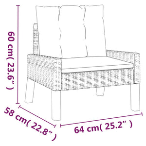 4-tlg. Garten Lounge Set mit Kissen