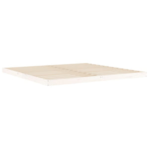 Massivholzbett Weiß 200x200 cm