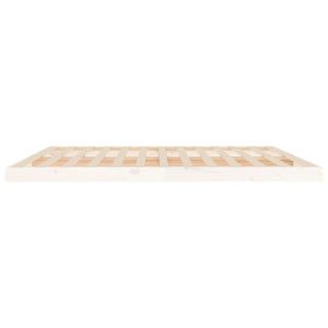 Massivholzbett Weiß 200x200 cm