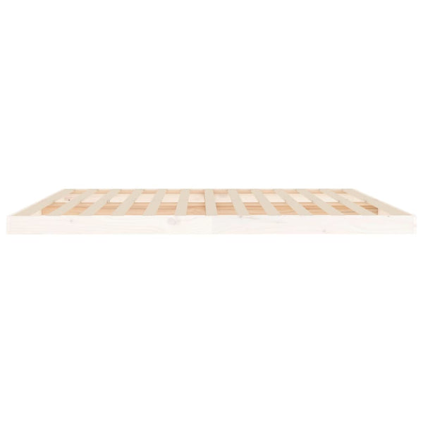 Massivholzbett Weiß 200x200 cm