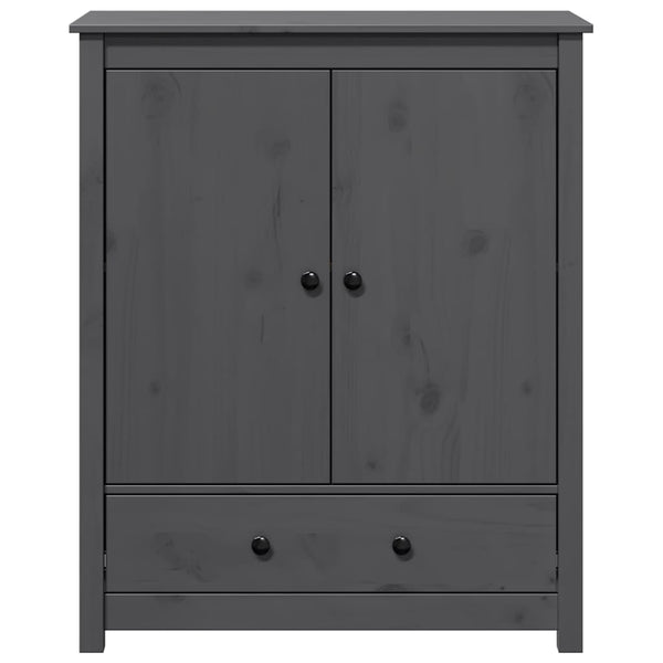 Graues Highboard 83x41,5x100cm Kiefer Massivholz
