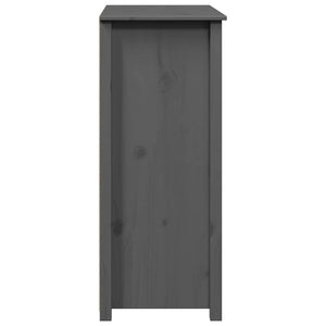 Graues Highboard 83x41,5x100cm Kiefer Massivholz