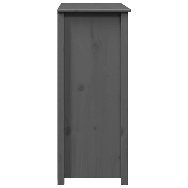 Graues Highboard 83x41,5x100cm Kiefer Massivholz